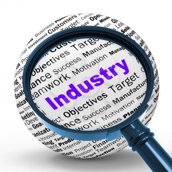 Industry Magnifier Definition Meaning Local Production Manufacturing Or Engineering