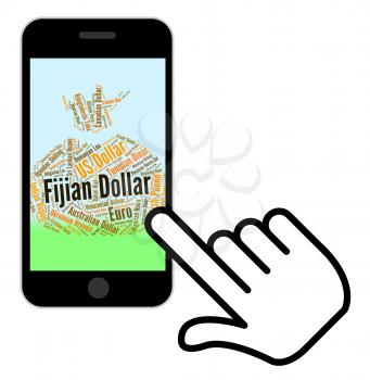 Fijian Dollar Representing Exchange Rate And Banknote 