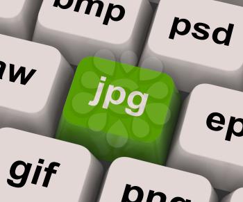 Jpg Key Showing Image Format For Internet Pictures