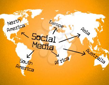 Social Media Representing World Wide Web And Website