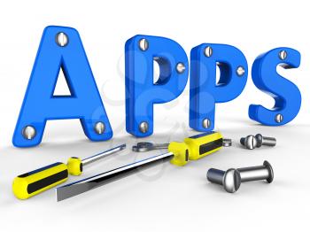 Apps Software Indicating Programs Programming And Softwares