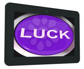  Luck Tablet Showing Lucky Good Fortune