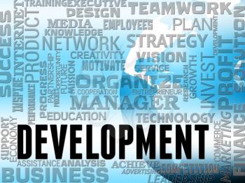 Development Words Representing Success Evolution And Progress