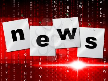 News Media Indicating Info Tv And Headlines