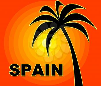 Spanish Holiday Representing Go On Leave And Summer Time