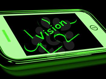 Vision On Smartphone Shows Future Plans And Forecasting