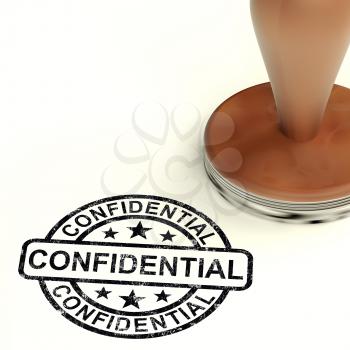 Confidential Stamp Shows Private Correspondence Or Documents