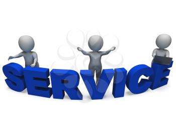 Service Word Shows Assistance Helpline Or Helpdesk
