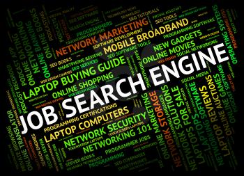Job Search Engine Showing Gathering Data And Career