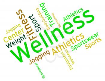 Wellness Words Indicating Health Check And Healthcare 