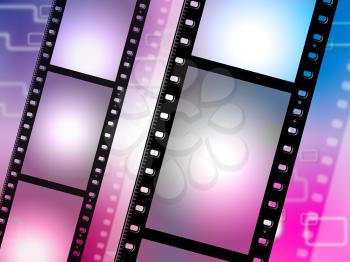 Copyspace Filmstrip Showing Film-Roll Negative And Background