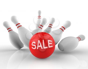 Bowling Sale Meaning Ten Pin And Discounts 3d Rendering