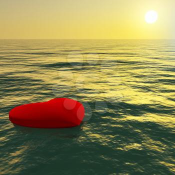 Heart Floating Away Showing Loss Of Love And Broken Hearts