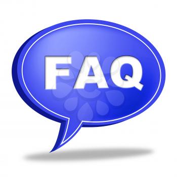 Faq Speech Bubble Representing Frequently Asked Questions And Solution Counselling