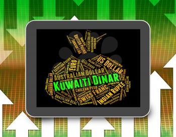 Kuwaiti Dinar Representing Foreign Exchange And Wordcloud