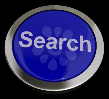 Search Button Showing Internet Access And Online Researching