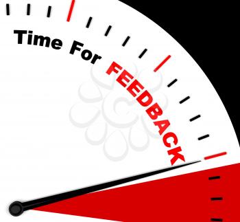 Time For feedback Represents Opinion Evaluation And Surveys