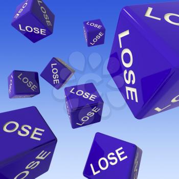 Lose Dice Background Showing Failure Or Defeat
