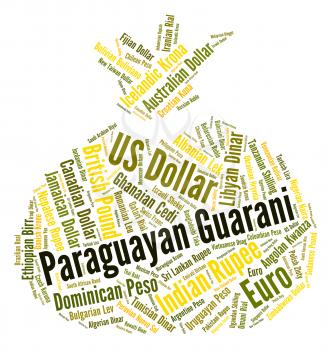 Paraguayan Guarani Representing Currency Exchange And Market 