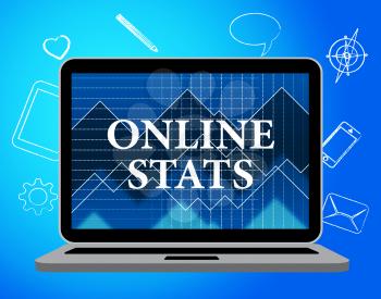 Online Stats Showing Web Site And Computer