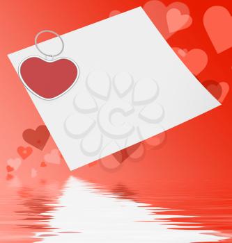 Heart Clip On Note Displaying Affection Note Or Love Message