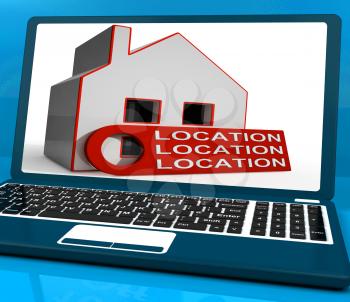 Location Location Location House Laptop Meaning Perfect Area And Home
