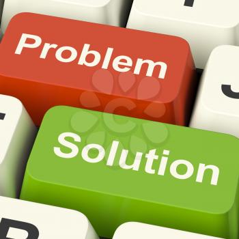 Problem And Solution Computer Keys Shows Assistance And Solving Online
