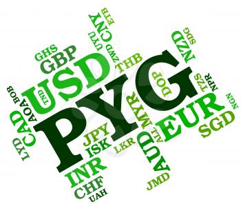 Pyg Currency Indicating Forex Trading And Guarani
