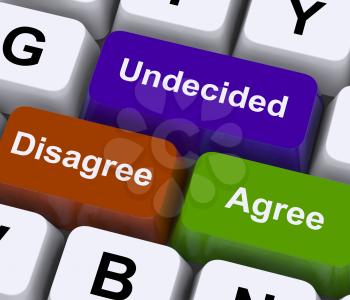 Disagree Agree Undecided Keys For Online Poll Or Voting