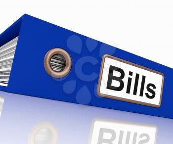 Bills File Showing Accounting And Payments Due