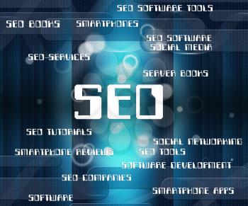 Seo Word Representing Website Optimizing And Words