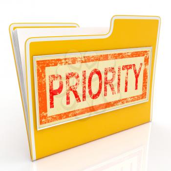 Priority File Showing Deadline Rush Immediate Delivery