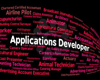 Applications Developer Representing Words Develops And Program