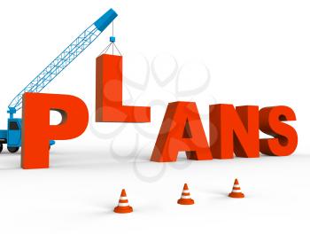 Make Plans Indicating Goal Planner 3d Rendering