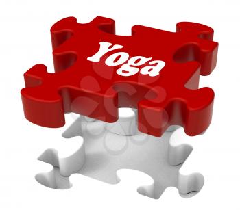 Yoga Puzzle Showing Enlightenment Meditate Meditation And Relaxation