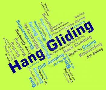 Hang Gliding Indicating Glide Words And Word 