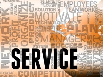 Server Words Representing Business Maintain And Service