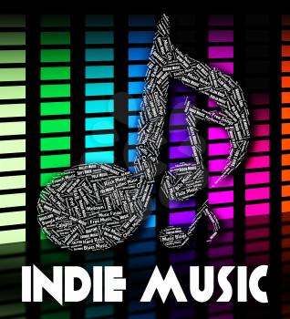 Indie Music Showing Sound Tracks And Pop