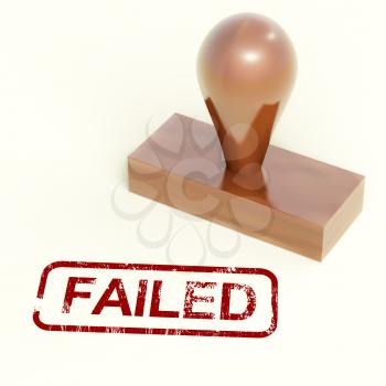Failed Stamp Shows Reject And Failure