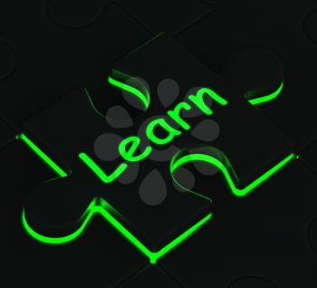 Learn Glowing Puzzle Shows College Education And Support
