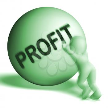 Profit Uphill Sphere Showing Cash Wealth Revenue