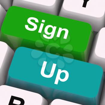Sign Up Keys Meaning Registration And Membership