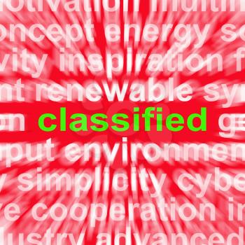 Classified Word Showing Top Secret Or Confidential Document