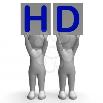 HD Banners Meaning High Definition Television Or High Resolution