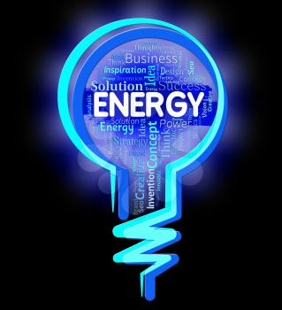 Energy Lightbulb Indicating Power Source And Energize