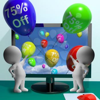 Balloons From Computer Show Sale Discount Of Seventy Five Percent