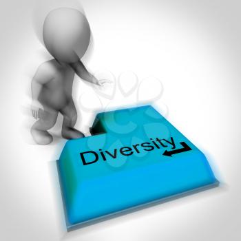 Diversity Keyboard Meaning Multi-Cultural Range Or Variance