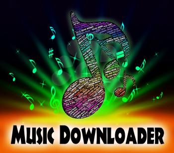 Music Downloader Representing Sound Tracks And Applications