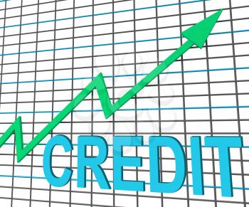 Credit Graph Chart Showing Buy Increase Grow Debt