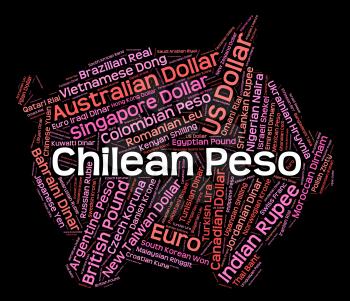 Chilean Peso Showing Worldwide Trading And Pesos